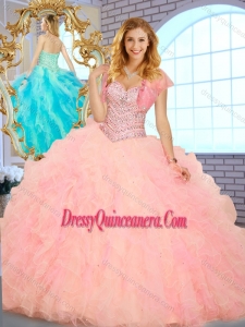 Lovely Ball Gown Sweetheart Quinceanera Dresses with Beading and Ruffles