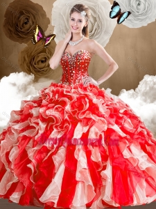 Traditional Sweetheart Multi Color Quinceanera Dresses with Ruffles