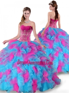 Pretty Sweetheart Beading and Ruffles Quinceanera Dresses