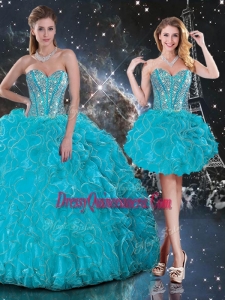 2016 Hot Sale Detachable Sweetheart Quinceanera Skirts with Beading and Ruffles