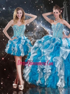 Pretty Sweetheart Multi Color Detachable Quinceanera Skirts with Beading