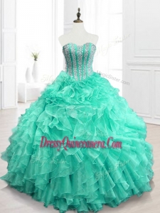 Best Selling Beading and Ruffles Custom Made Quinceanera Dresses