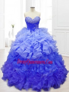 New Sweetheart Custom Made Quinceanera Gowns with Beading and Ruffles