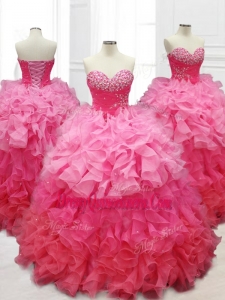 Popular Custom Made Quinceanera Dresses with Beading and Ruffles