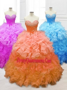 Sweetheart Custom Made Quinceanera Dresses with Beading and Ruffles