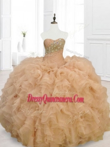 Beautiful Custom Made Quinceanera Gowns with Beading and Ruffles