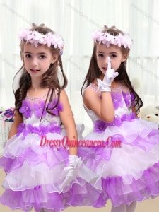 Perfect Short Flower Girl Dresses with Appliques and Ruffled Layers