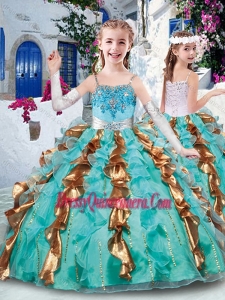 2016 Affordable Ball Gown Appliques and Ruffles Little Girl Pageant Dress for Party