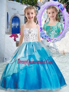 2016 Affordable Ball Gown Little Girl Pageant Dress with Beading and Ruffles