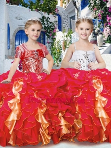 Affordable Ball Gown Little Girl Pageant Dress with Beading and Ruffles