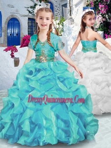 2016 Perfect Halter Top Mini Quinceanera Dresses with Ruffles and Beading
