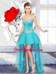 2016 A Line Sweetheart Beautiful Dama Gowns with High Low