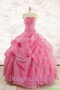 Cheap Strapless Quinceanera Dresses with Pick Ups and Wraps