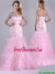 Luxurious Ruffled Taffeta and Tulle Dama Dress with Beading and Sequins