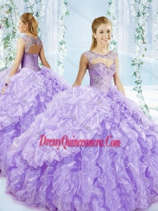 Puffy Skirt Bubble and Beaded Gorgeous Quinceanera Dress in Lavender
