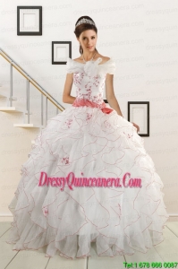 Appliques and Belt 2015 Brand New Quinceanera Dresses