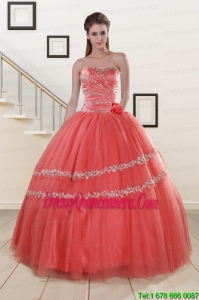 Exclusive Beaded Watermelon Quinceanera Dresses for 2015