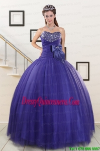 2015 Fast Delivery Sweetheart Quinceanera Dresses with Bowknot