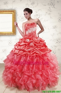 Exclusive Sweetheart Beading Quinceanera Dresses in Watermelon