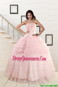 Fast Delivery Strapless Quinceanera Dresses with Beading and Pick Ups