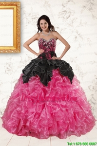 Luxurious Multi Color Ball Gown Ruffled Quinceanera Dresses