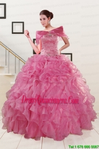 Luxurious Sweetheart Pink Quinceanera Dresses with Beading
