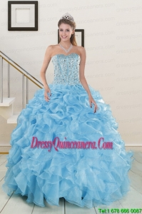New Style Beading Apple Green Quinceanera Dresses
