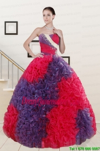 New Style Beading and Ruffles Multi-color Quinceanera Dresses