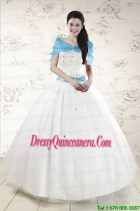 Pretty White Quinceanera Dresses with Appliques
