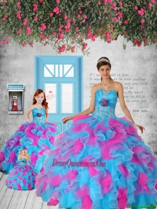 Multi Color Appliques and Ruffles Princesita Dress for 2015 Party