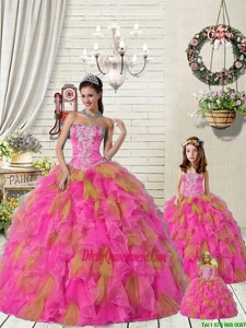 2015 Top Seller Multi Color Princesita Dress with Ruffles and Beading