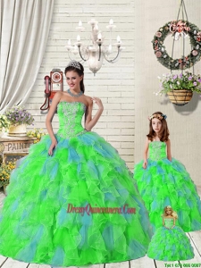 Exquisite Ruffles and Beading Princesita Dress in Multi Color