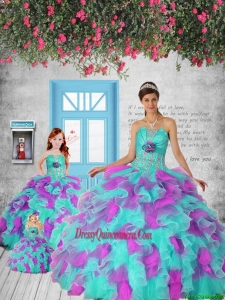 2015 New Style Multi Color Princesita Dress with Appliques and Ruffles