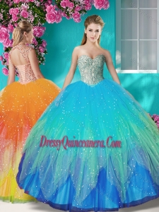 Gorgeous Beaded and Applique Quinceanera Dress in Multi Color