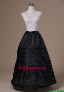 Modest Organza Black Floor Length Wedding Petticoat