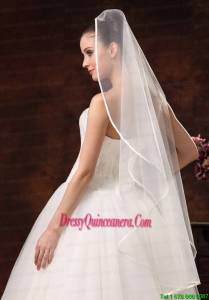 One-tier Organza Fingertip Wedding Veil