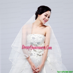 Fairy Two-Tier with Lace Angle Cut Edg Wedding Veils
