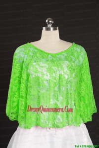 Green Beading Lace Hot Sale Wraps for 2014
