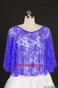 Lace Hot Sale 2014 Purple Wraps with Beading