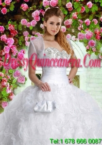 Brand New White Special Occasion Quinceanera Jacket with Beading