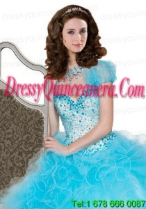 New StyleRuffles Baby Blue Special Occasion Quinceanera Jacket