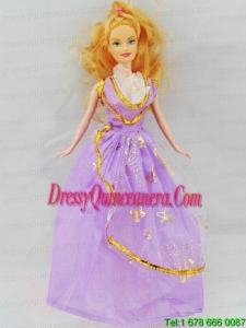 The Most Amazing Lilac Dress With Appliqes Made To Fit The Barbie Doll