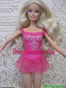 Sexy Short Handmade Mini Length Embroidery With Beading Party Dress For Barbie Doll