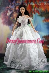 Lace White Off The Shoulder To Wedding Dress For Noble Barbie