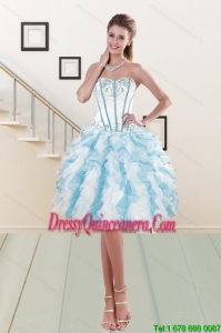 Popular Sweetheart Ruffled Dama Gown with Embroidery and Ruffles