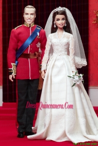 A Line Wedding Dress To Barbie Doll With Lace