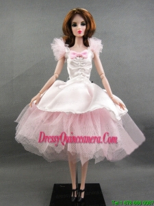 Pretty Handmade Pink Tulle Ball Gown Barbie Doll Dress