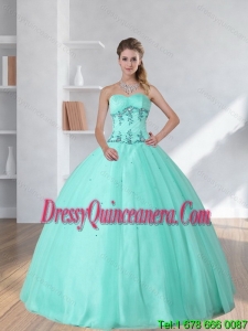 Perfect Appliques and Beading Sweetheart 2015 Sweet 15 Dresses