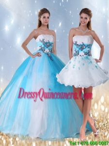 Perfect Multi Color Sweet 15 Dresses with Appliques and Beading