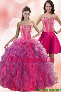 2015 Pretty Spring Multi Color Quinceanera Dresses with Appliques